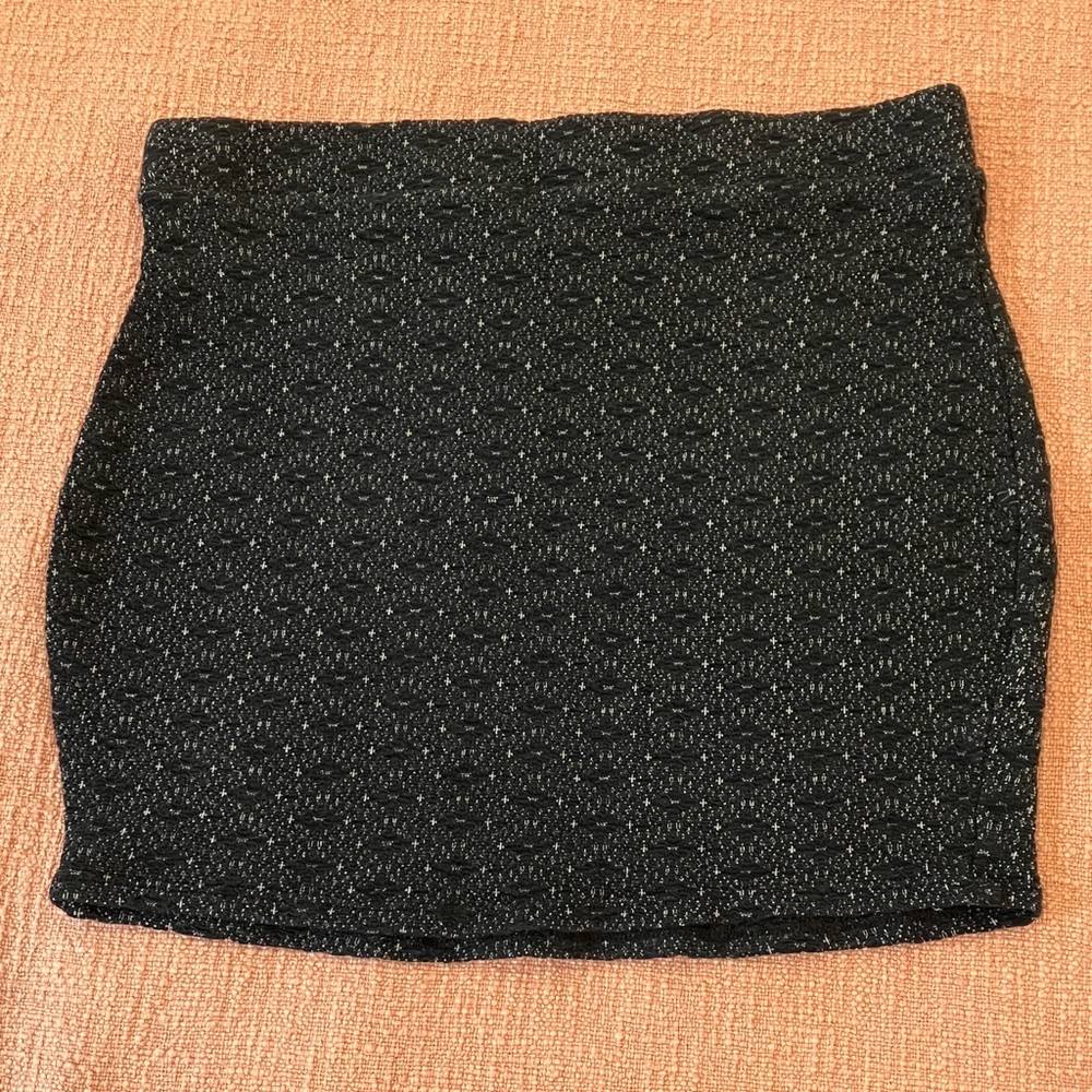Sparkle & Fade W28 stretchy knit Black Mini Skirt